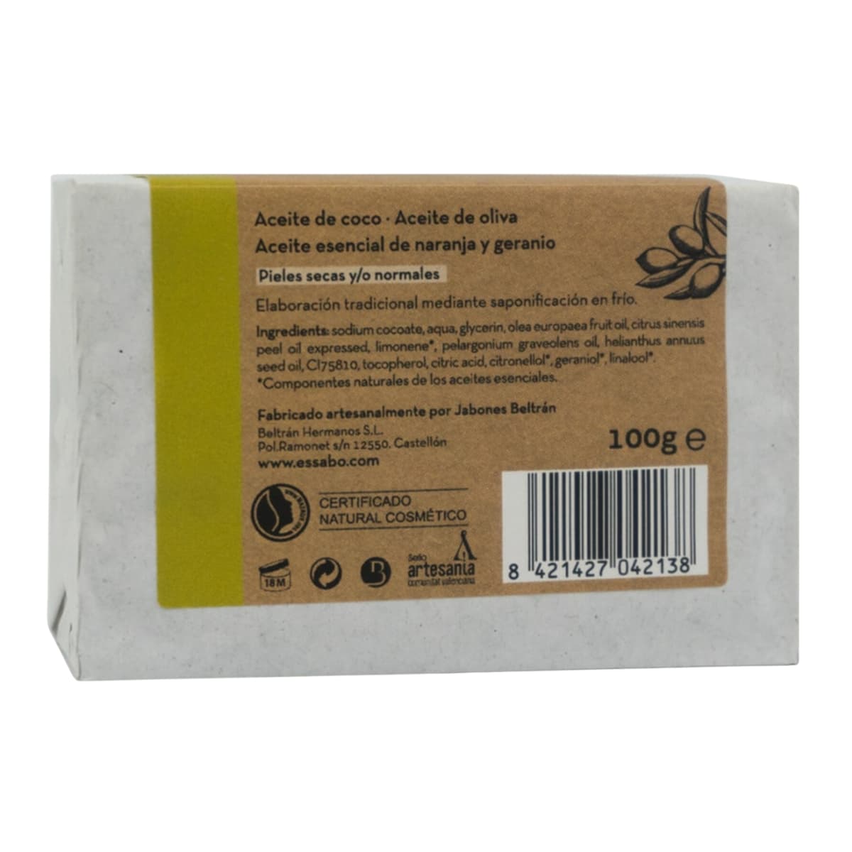 Jabón Aceite de Oliva 100g - Imagen 3